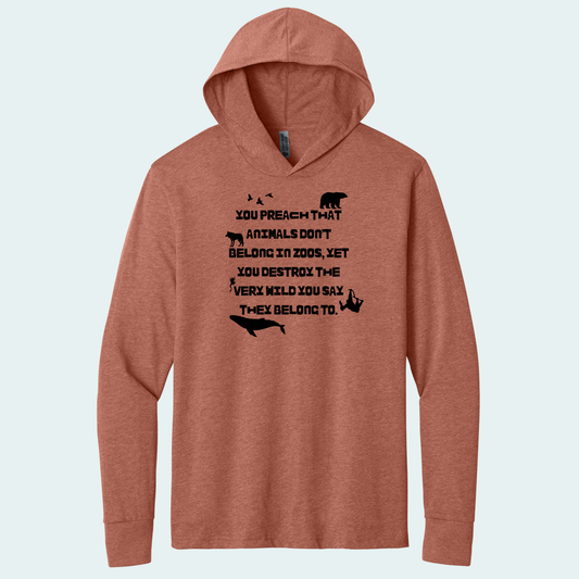 Preach Quote (Limited Edition for February) Hooded Long Sleeve Tee