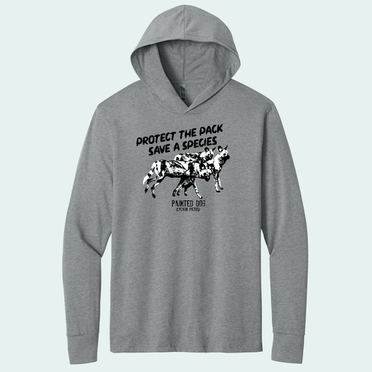 Painted Dog Research Fundraiser (Limited Edition for January) Hooded Long Sleeve Tee
