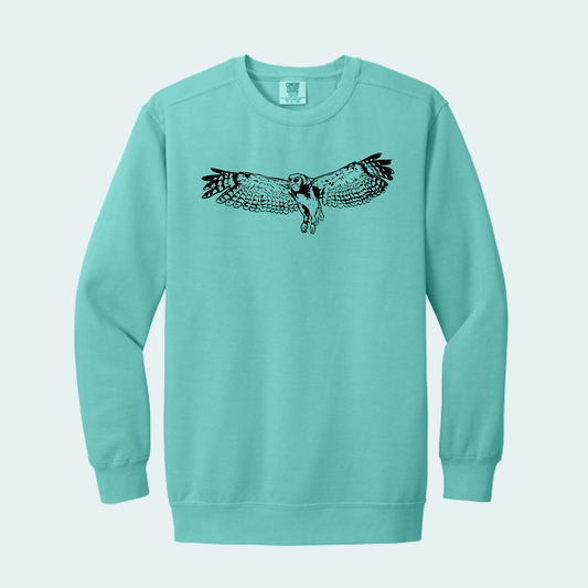 Verreaux's Eagle Owl (Limited Edition for August) Unisex Comfort Color Crewneck