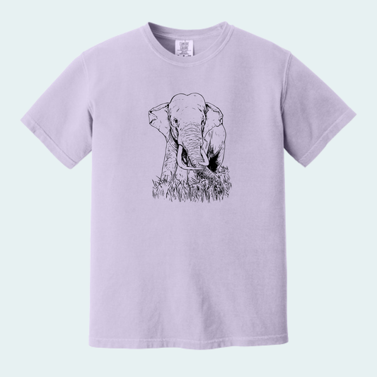 Asian Bull Elephant Fundraiser (Limited Edition for August) Unisex Comfort Color Tee