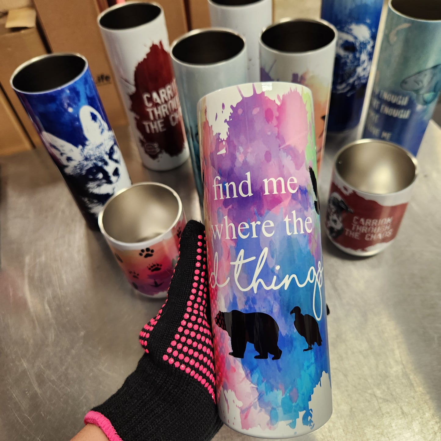 Find me Wild Thing Mixed Species Rainbow Watercolor Tumbler (LIMITED EDITION)