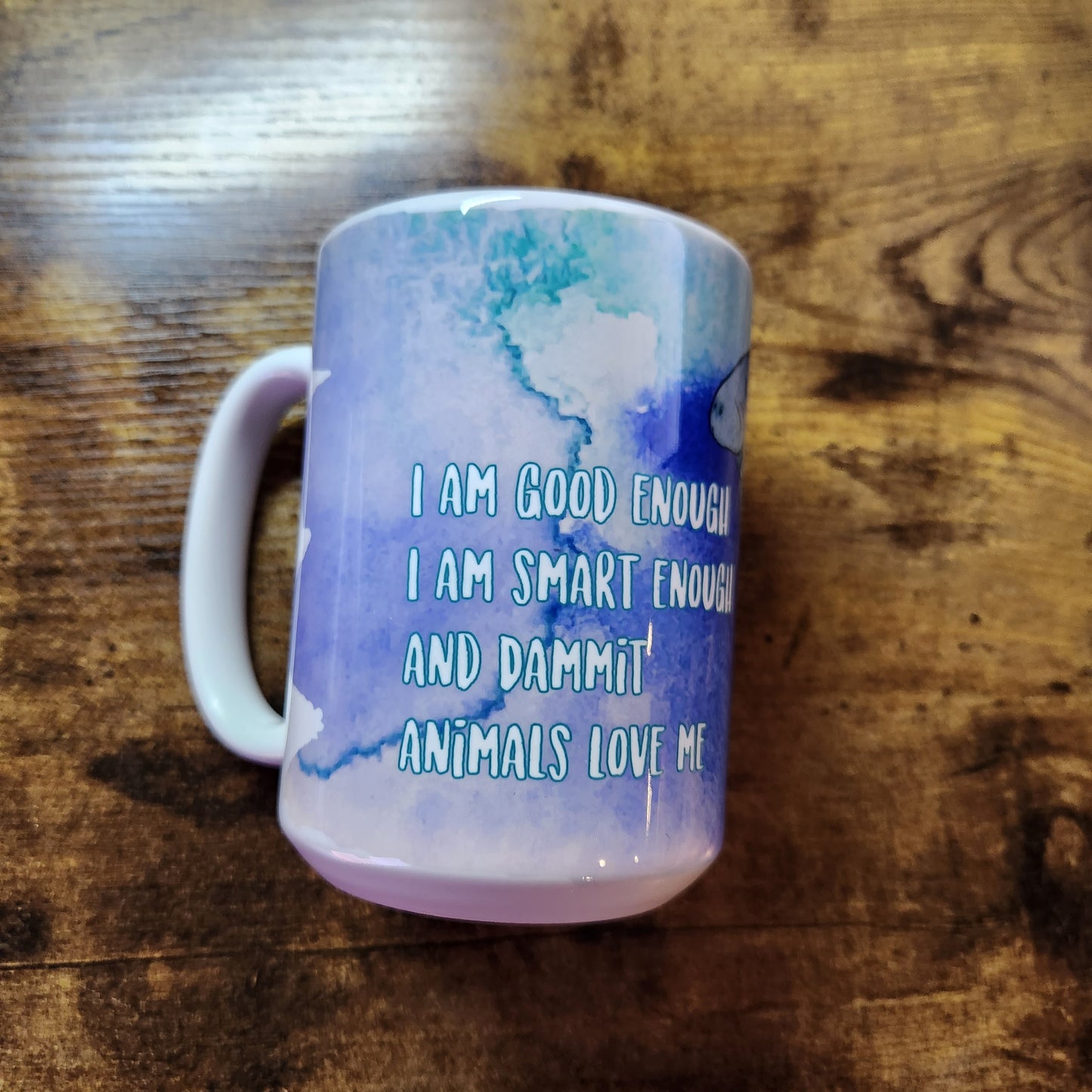 Los animales manatí me aman cita - Taza de 15 oz