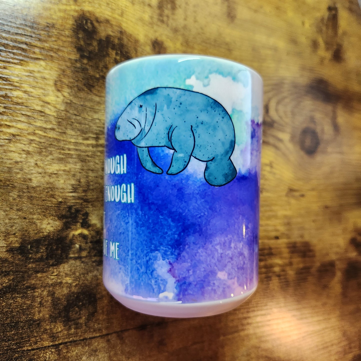 Los animales manatí me aman cita - Taza de 15 oz