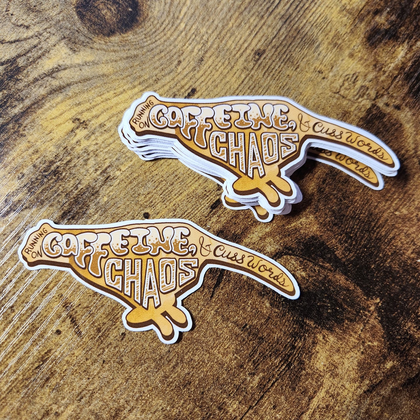 Cheetah - Running on Caffeine, Chaos and Cuss Words Sticker