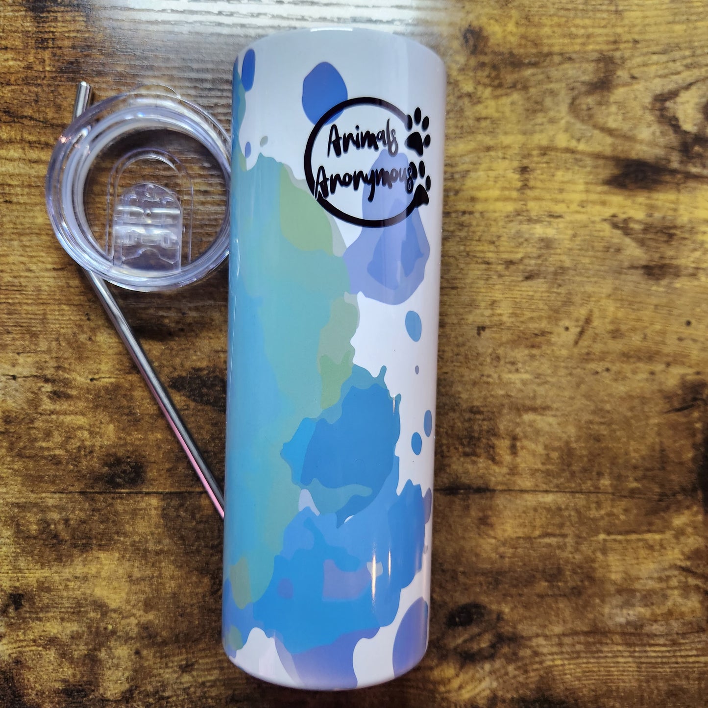 Snow Leopard Splatter - 20oz Tumbler
