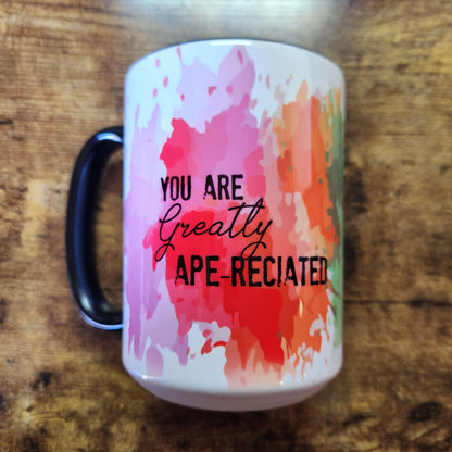 Siamang - You are greatly Ape-reciated Rainbow - Mug (Pre order)