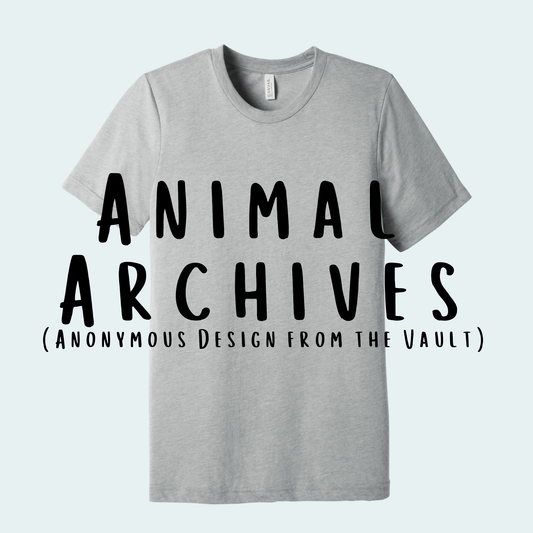 Animal Archives (Anonymous Design from the Vault) Unisex Tee