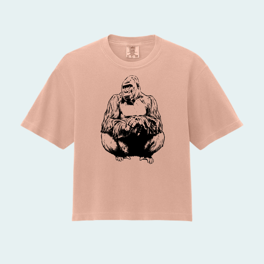 Western lowland Gorilla (Limited Edition for September) Women’s Boxy Crop Tee