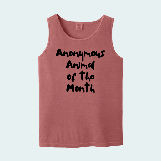 Anonymous Animal of the Month Unisex Comfort Color Tank