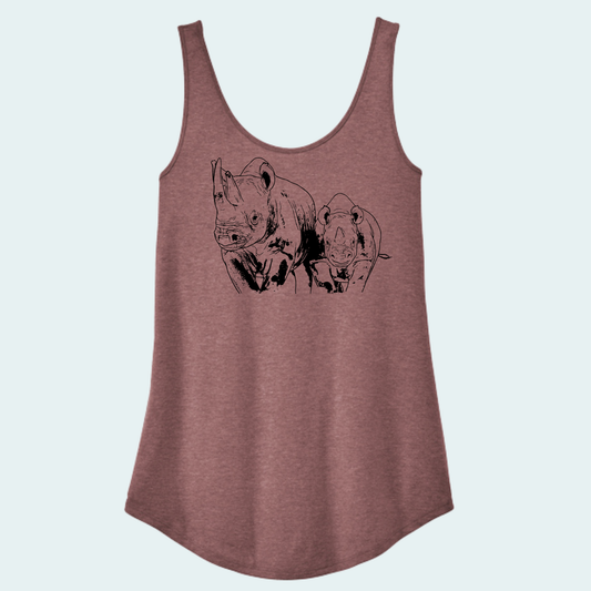 Rhino with Baby Fundraiser (Limited Edition for July) Women's Tank