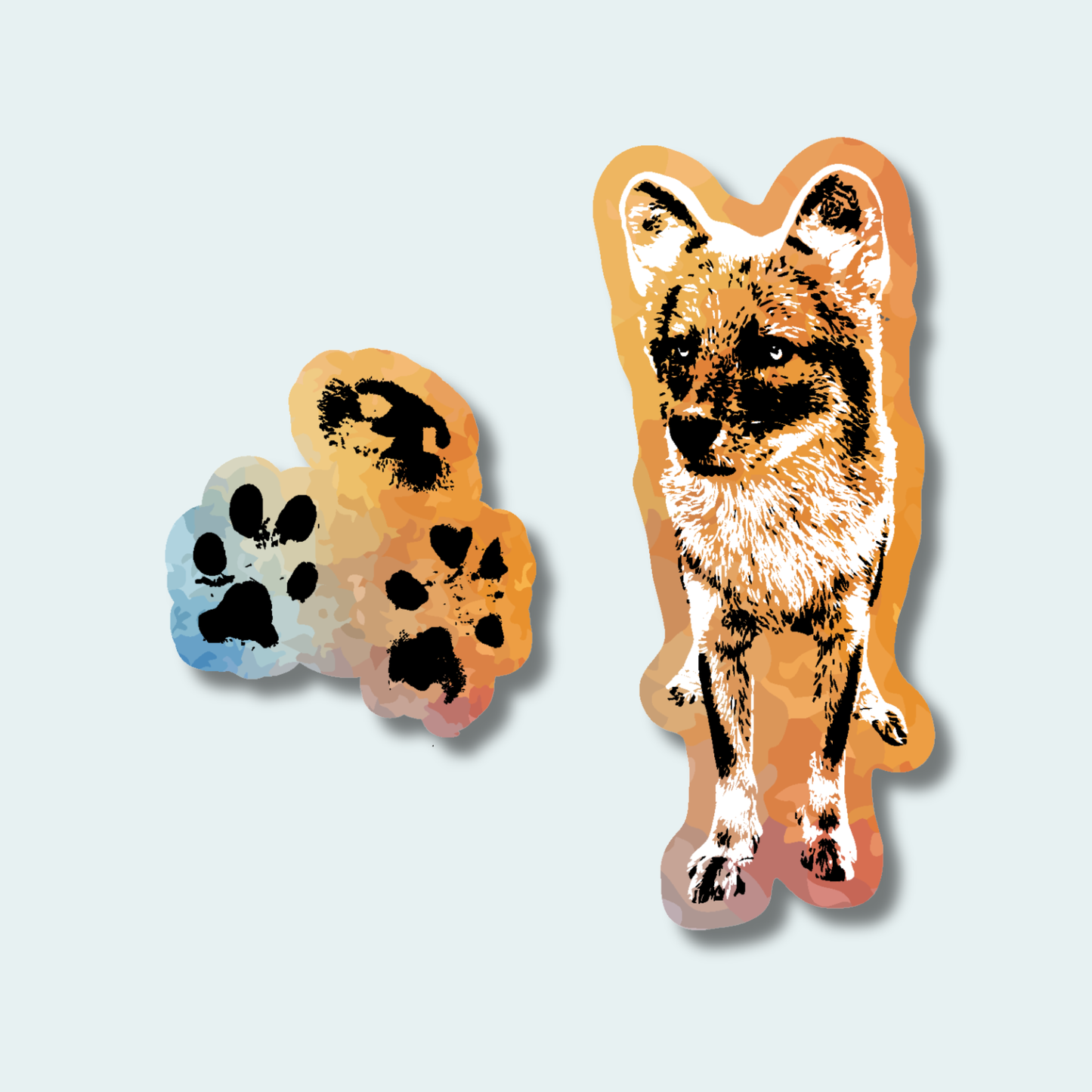 Dhole - 4in and 2in Sticker