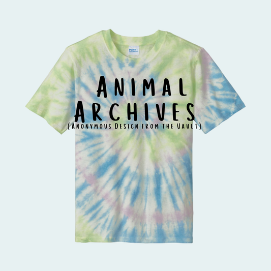 Animal Archives (Anonymous Design from the Vault) Tie Dye Unisex Tee