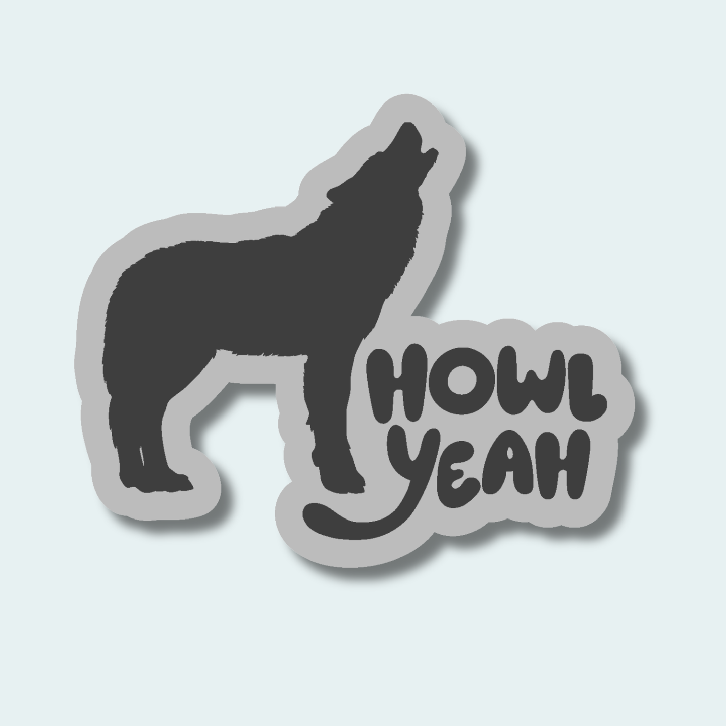 Howl Yeah - Wolf - 4in Sticker