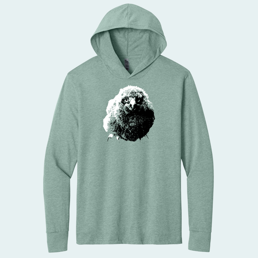Snowy Owl Chick (Limited Edition for January) Hooded Long Sleeve Tee