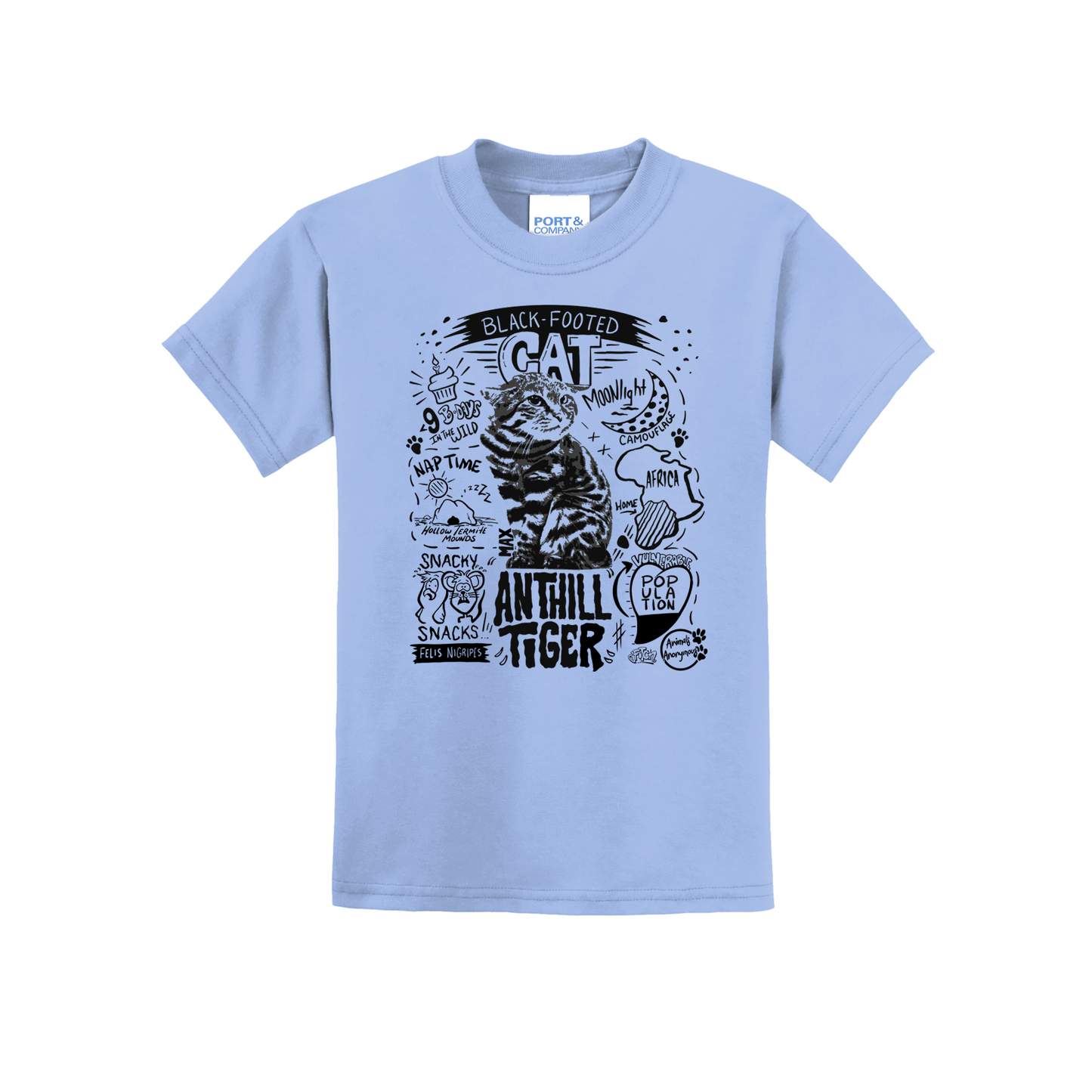 Black Footed Cat Fundraiser - YOUTH Tee (Pre order)