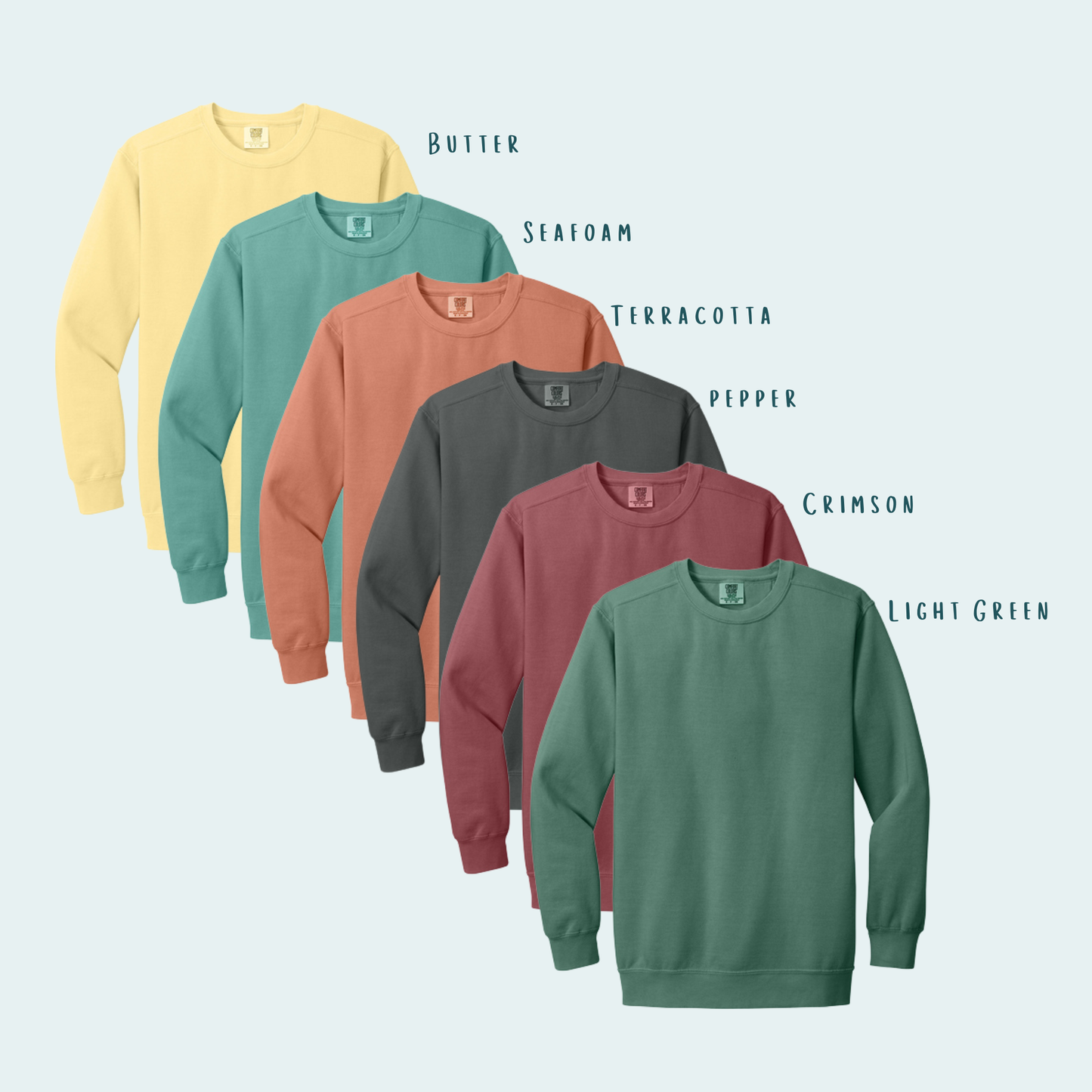 Hoof Herder Embroidery on Comfort Color Crewneck