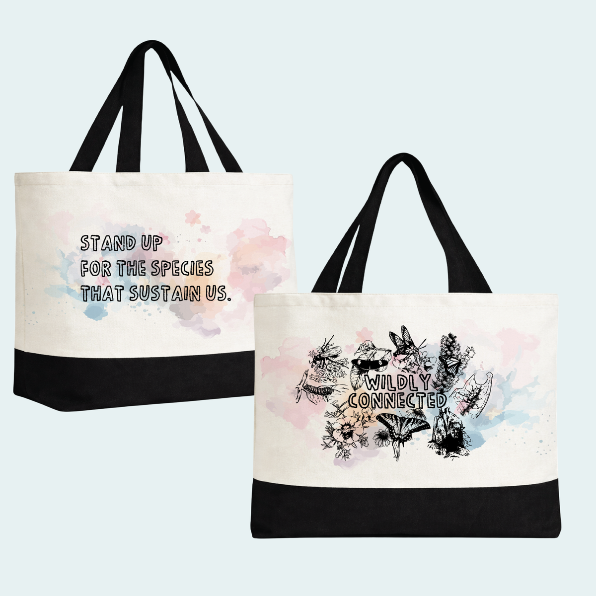 Wildly Connected - Pollinator Partnership Fundraiser (Limited Edition for October) Large Tote Bag