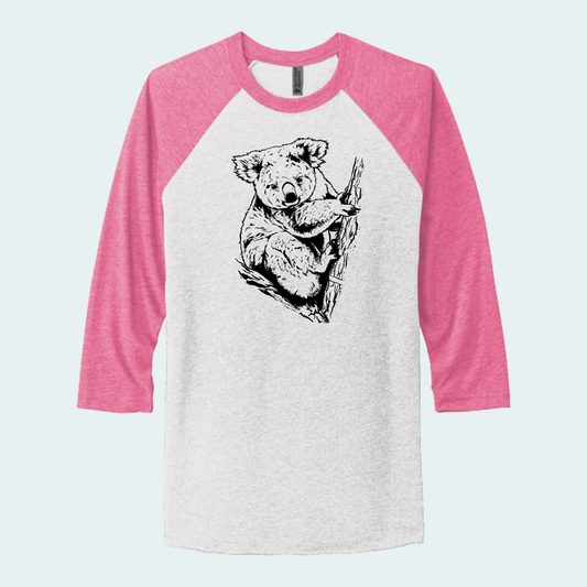 Koala (Limited Edition for September) Unisex 3/4-Sleeve Raglan Tee
