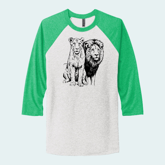 Lions (Limited Edition for August) Unisex 3/4-Sleeve Raglan Tee