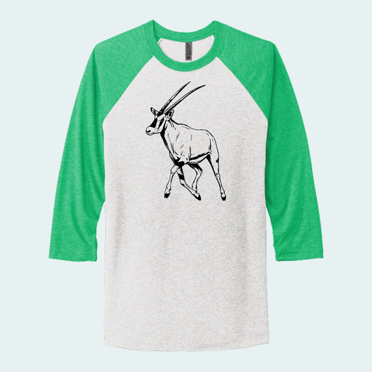 Beisa Oryx (Limited Edition for August) Unisex 3/4-Sleeve Raglan Tee