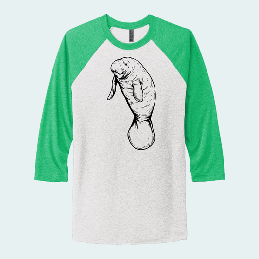 Manatee (Limited Edition for September) Unisex 3/4-Sleeve Raglan Tee