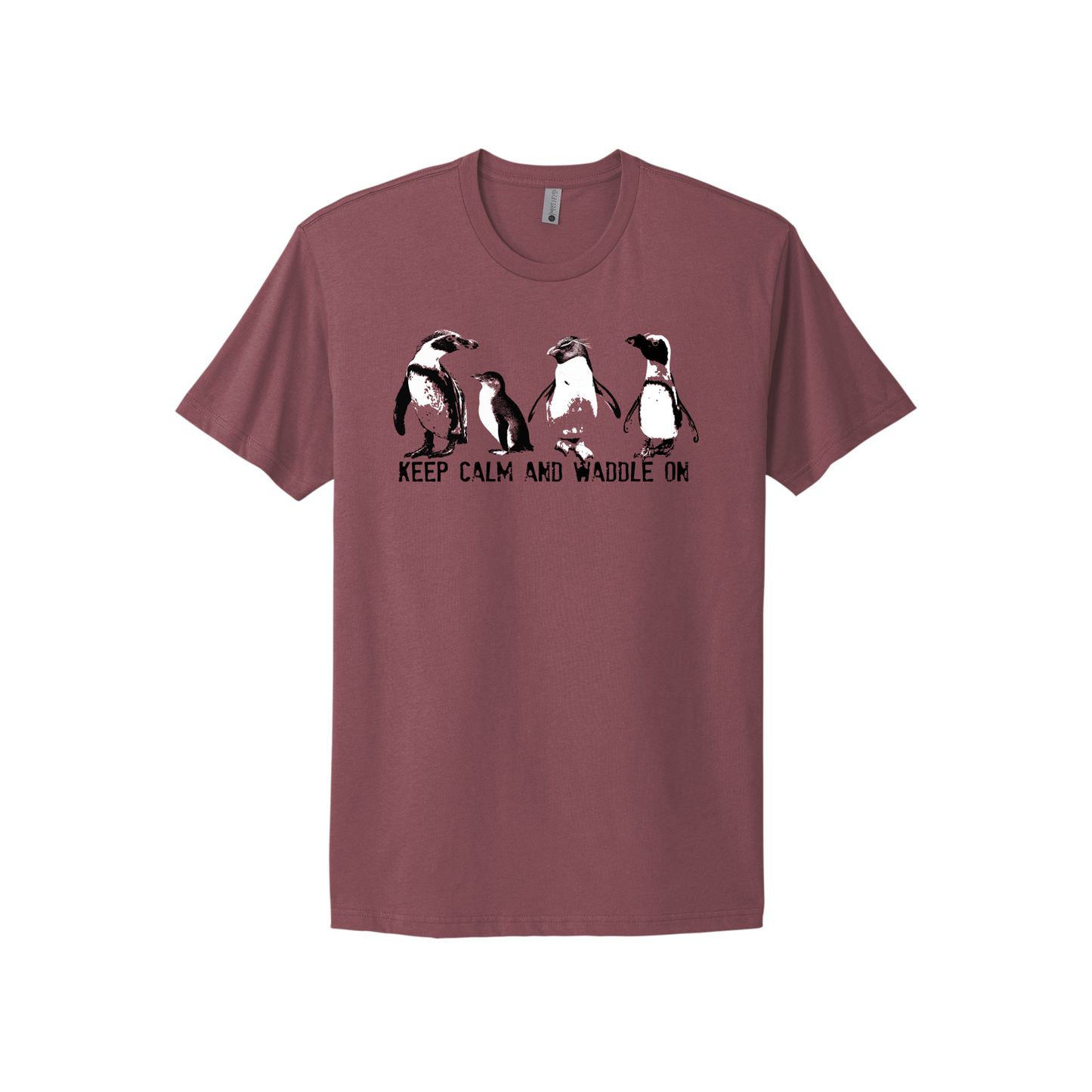 Penguins - Keep Calm and Waddle on - Unisex Cotton Tee (Pre order)