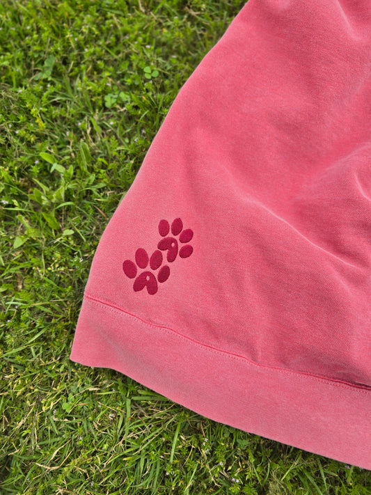 Fluffy and Feral - Red Panda Embroidery on Comfort Color Crewneck
