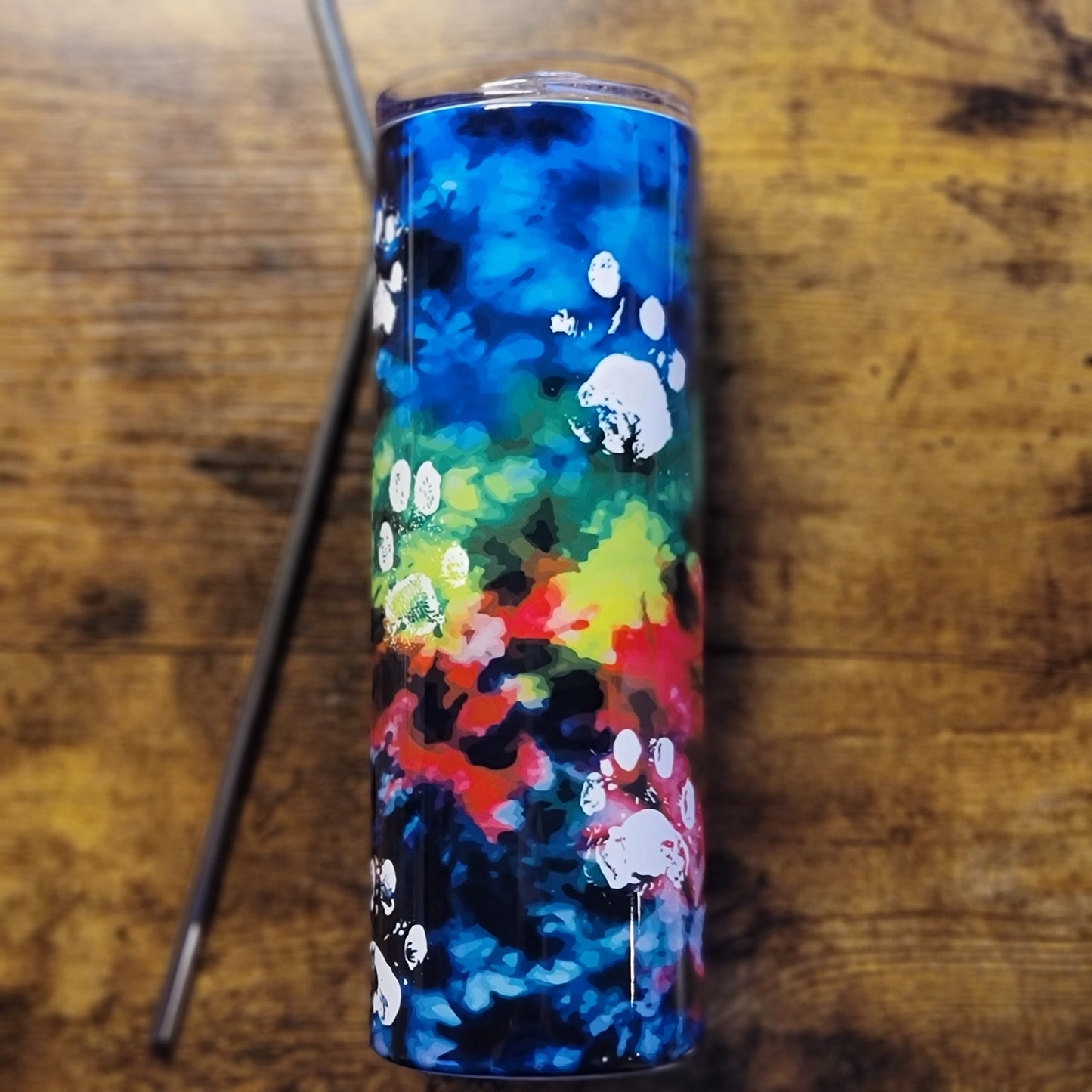 Cat Paws Bright Rainbow Tumbler (LIMITED EDITION)