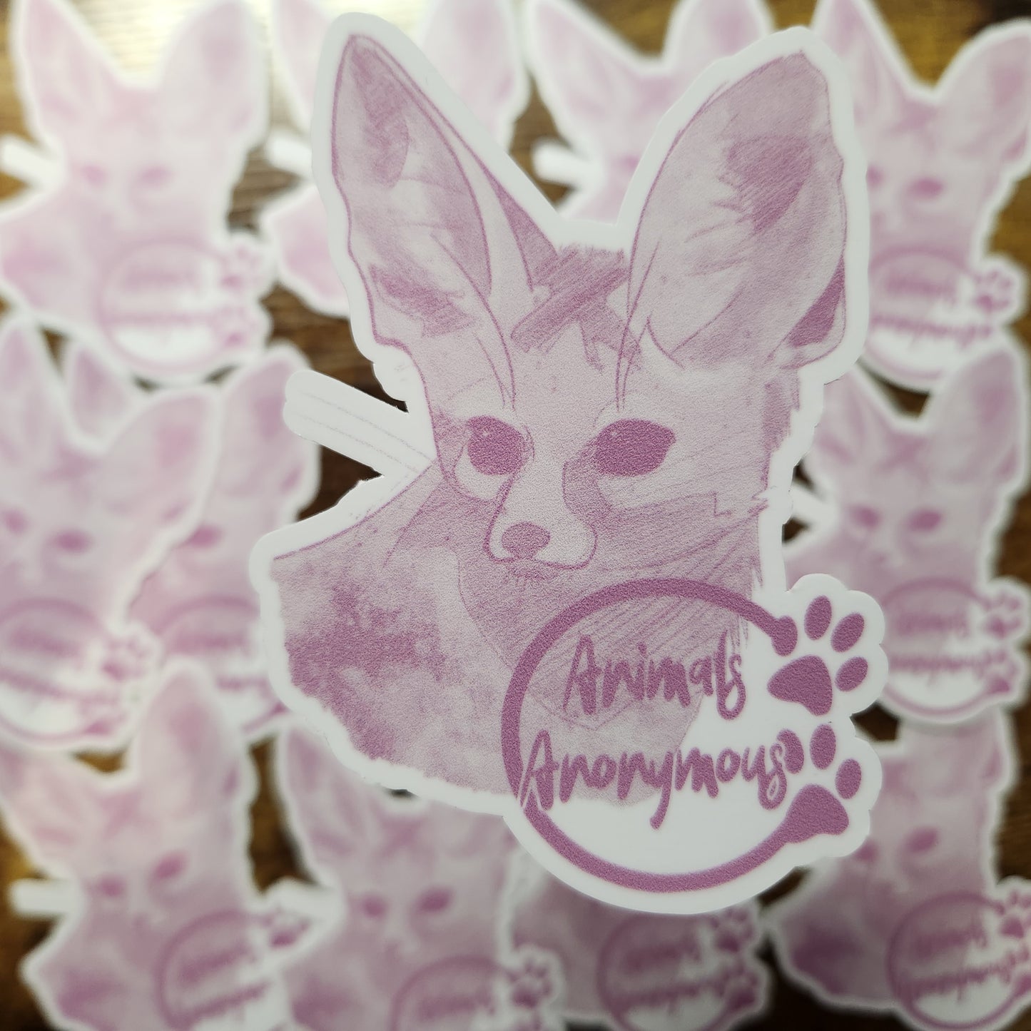 Fennec Fox Sketch (Lavender) - Sticker