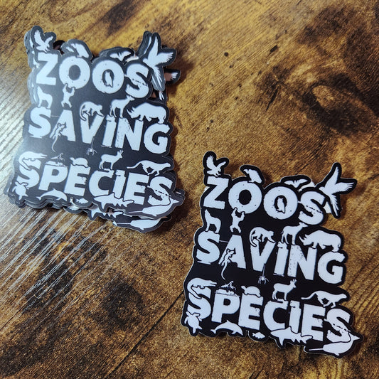 Zoológicos salvando especies - Pegatina