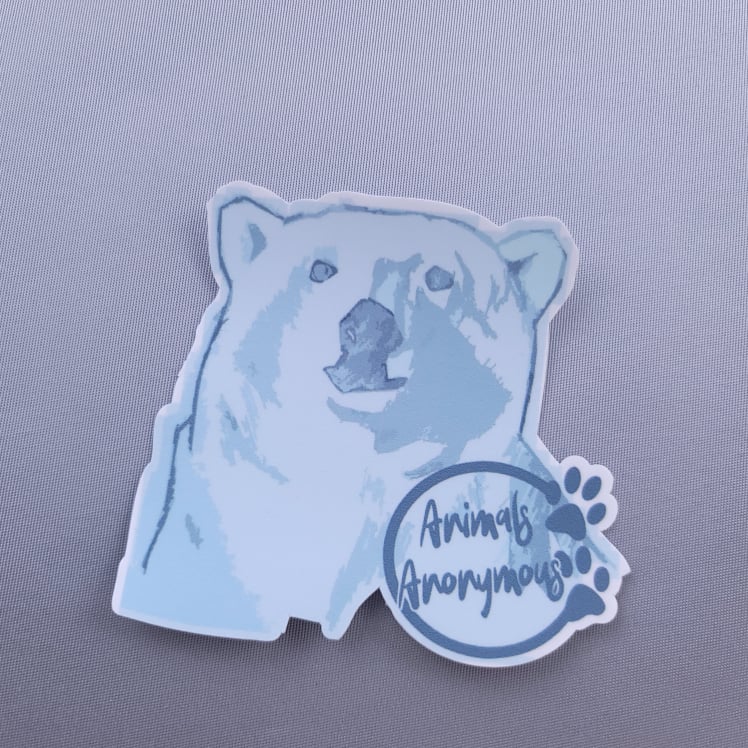 Polar Bear Sketch - Sticker – Animals Anonymous Apparel