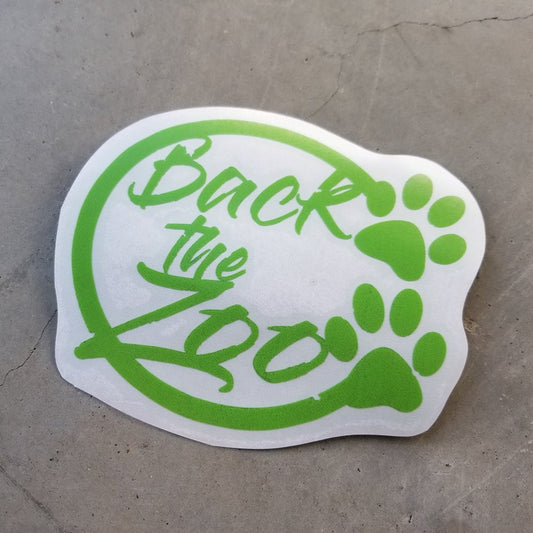 Back the Zoo Circle - Vinyl Decal - Animals Anonymous Apparel