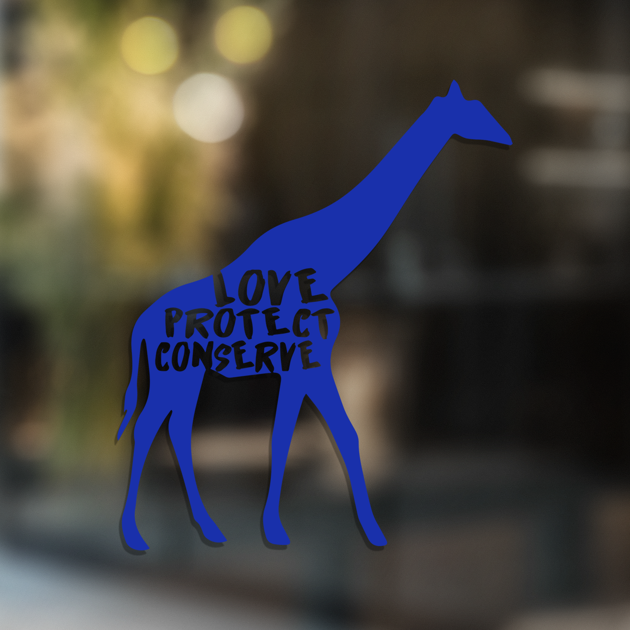 Giraffe - Love Protect Conserve - Vinyl Decal - Animals Anonymous Apparel