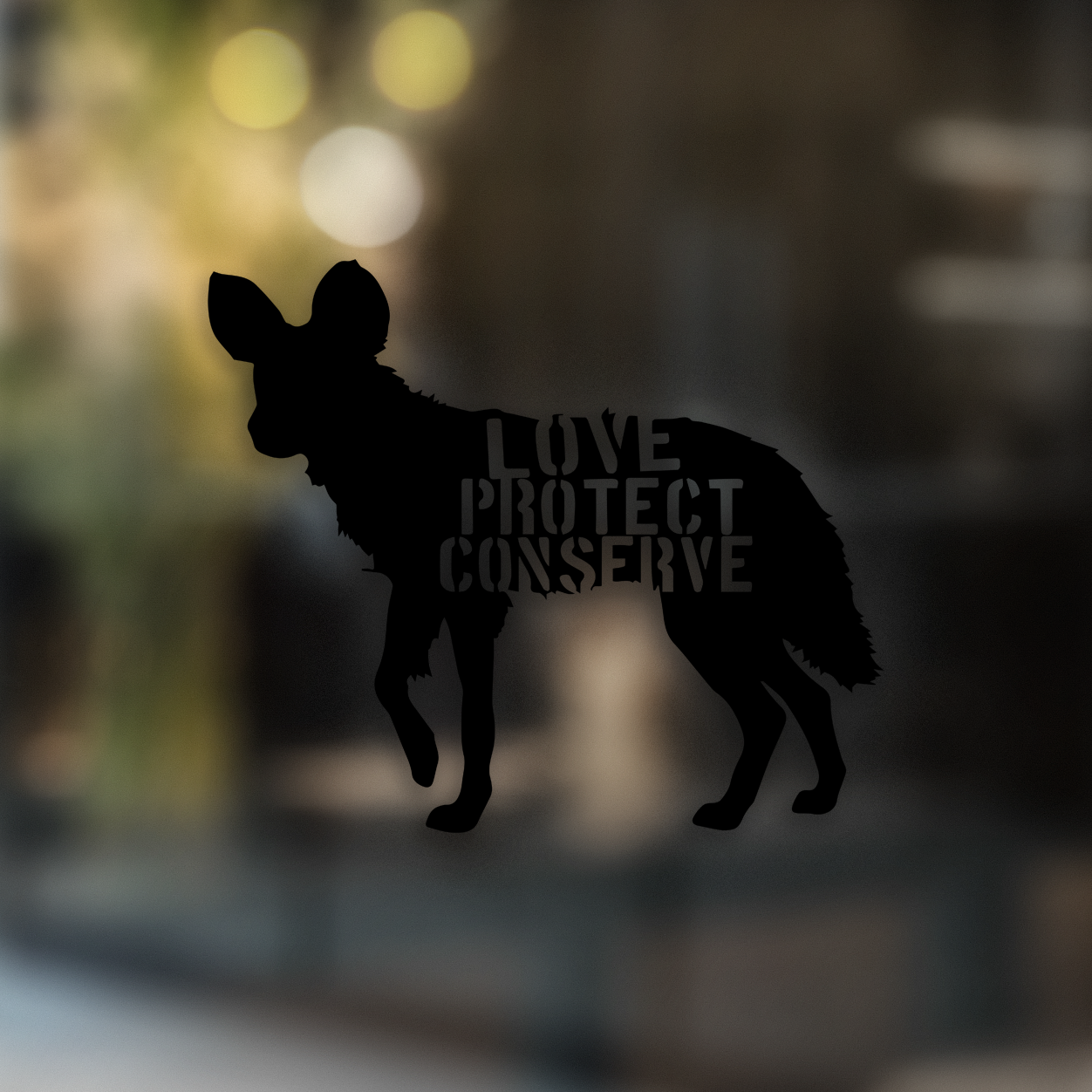 Love Protect Conserve Painted Dog - Decal - Animals Anonymous Apparel