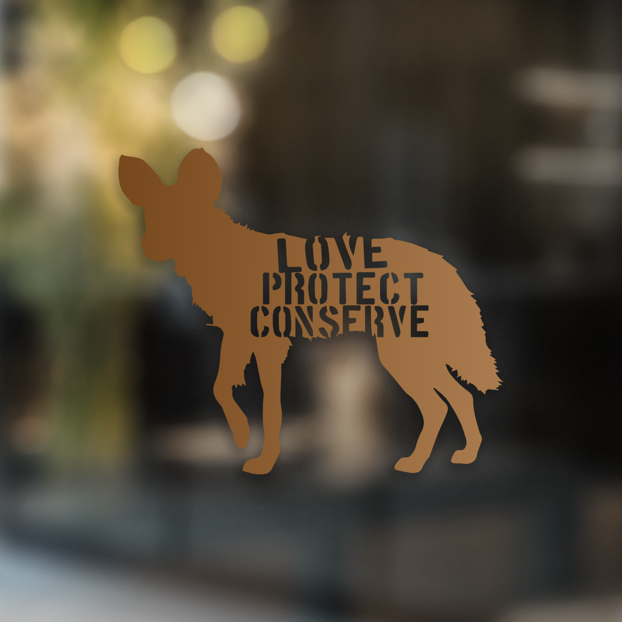 Love Protect Conserve Painted Dog - Decal - Animals Anonymous Apparel