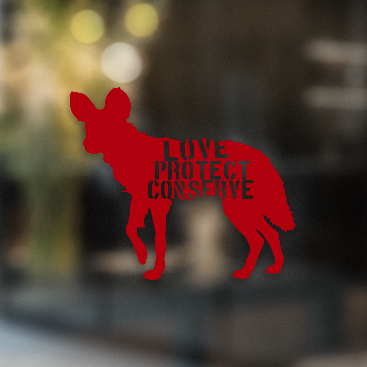 Love Protect Conserve Painted Dog - Decal - Animals Anonymous Apparel
