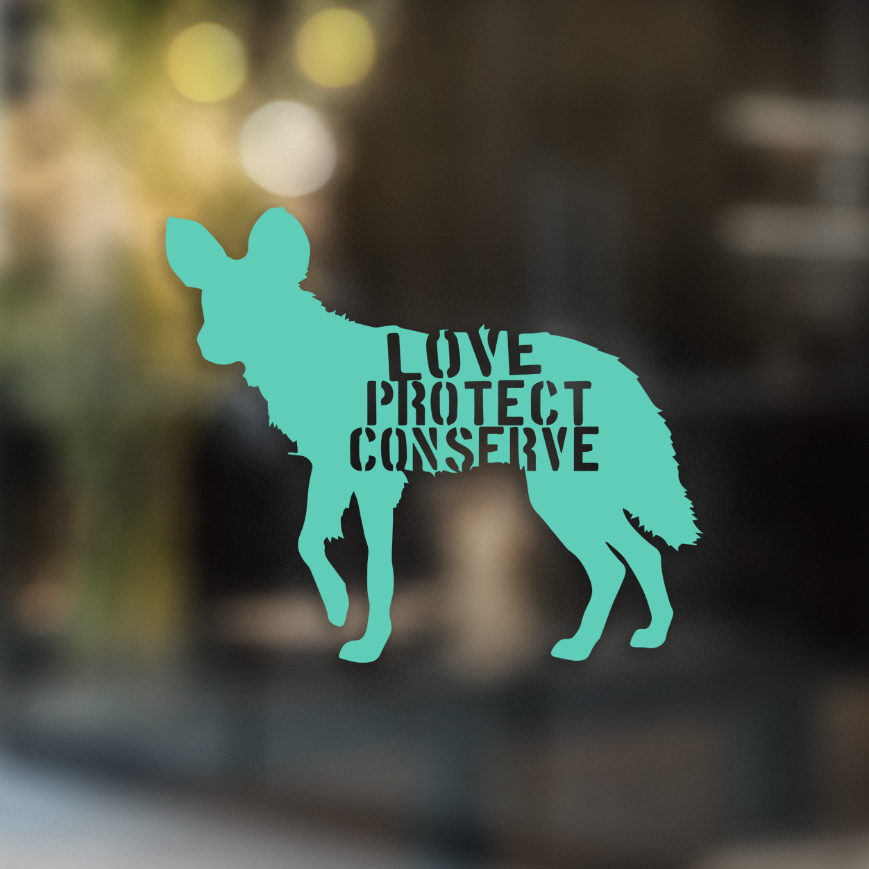 Love Protect Conserve Painted Dog - Decal - Animals Anonymous Apparel