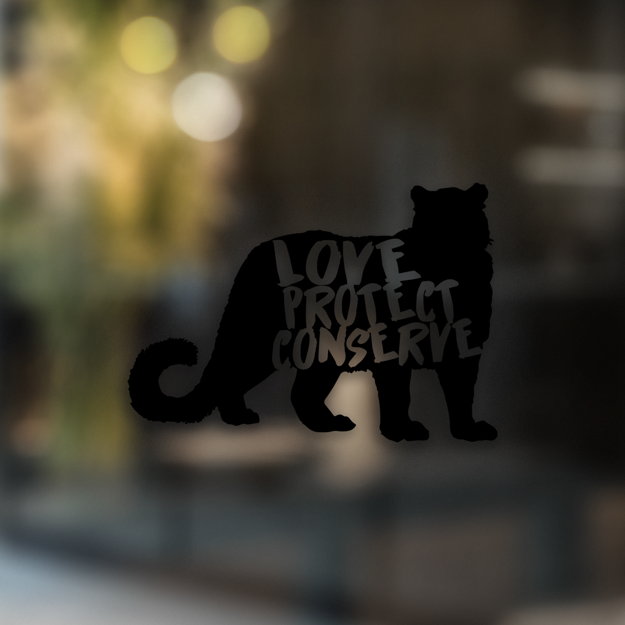 Love Protect Conserve Snow Leopard - Decal - Animals Anonymous Apparel
