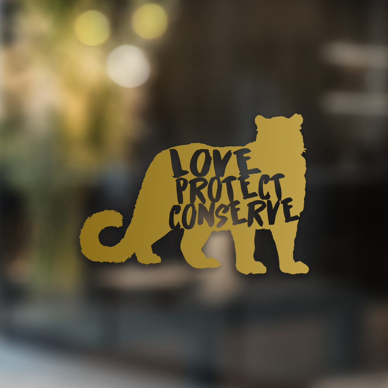 Love Protect Conserve Snow Leopard - Decal - Animals Anonymous Apparel