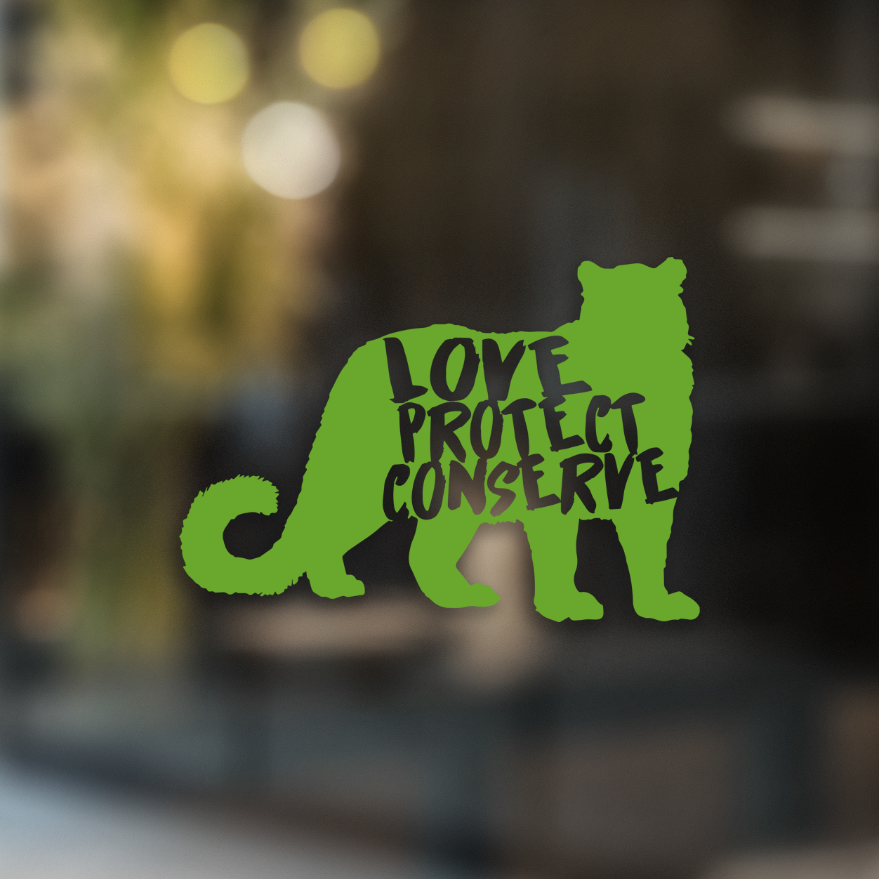 Love Protect Conserve Snow Leopard - Decal - Animals Anonymous Apparel