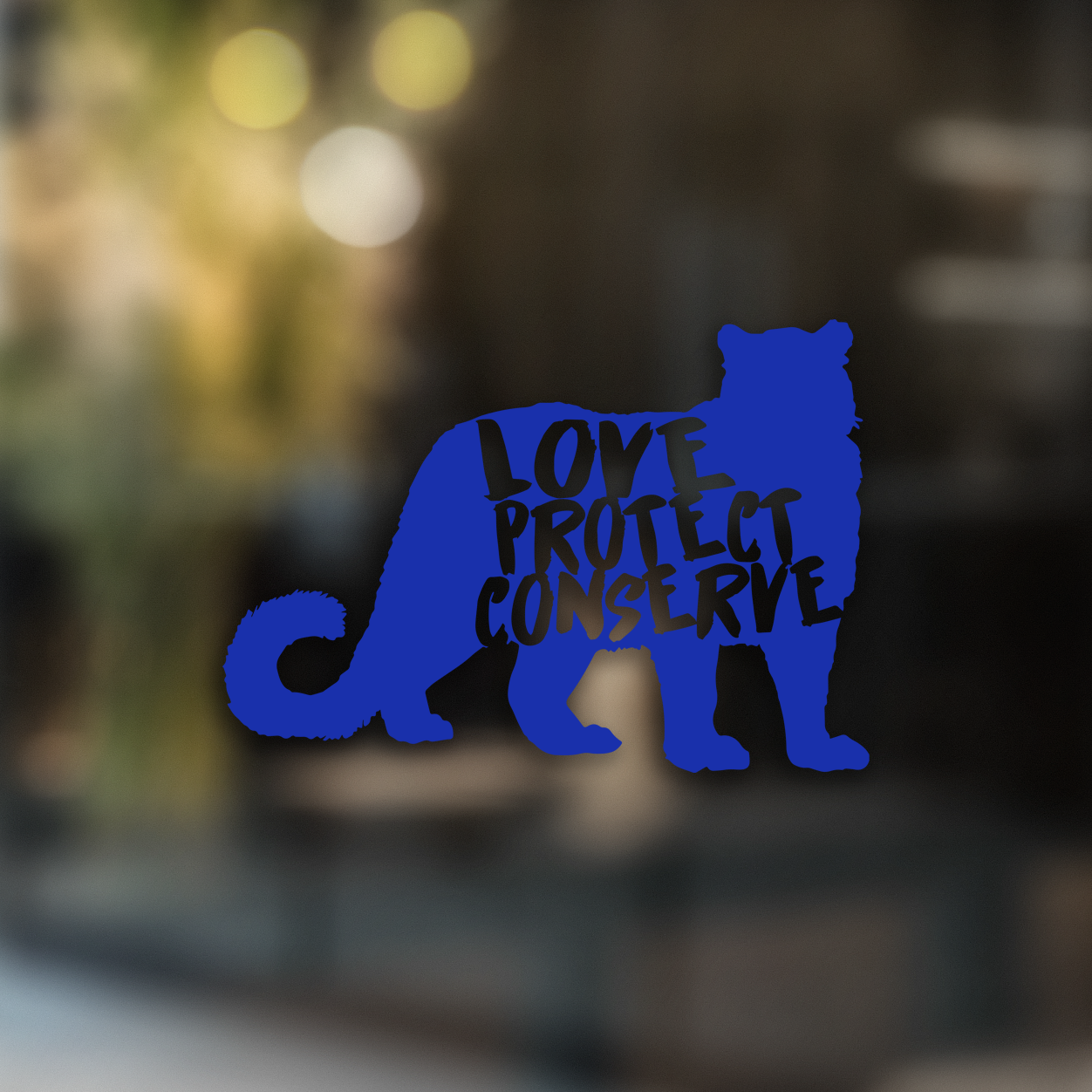 Love Protect Conserve Snow Leopard - Decal - Animals Anonymous Apparel