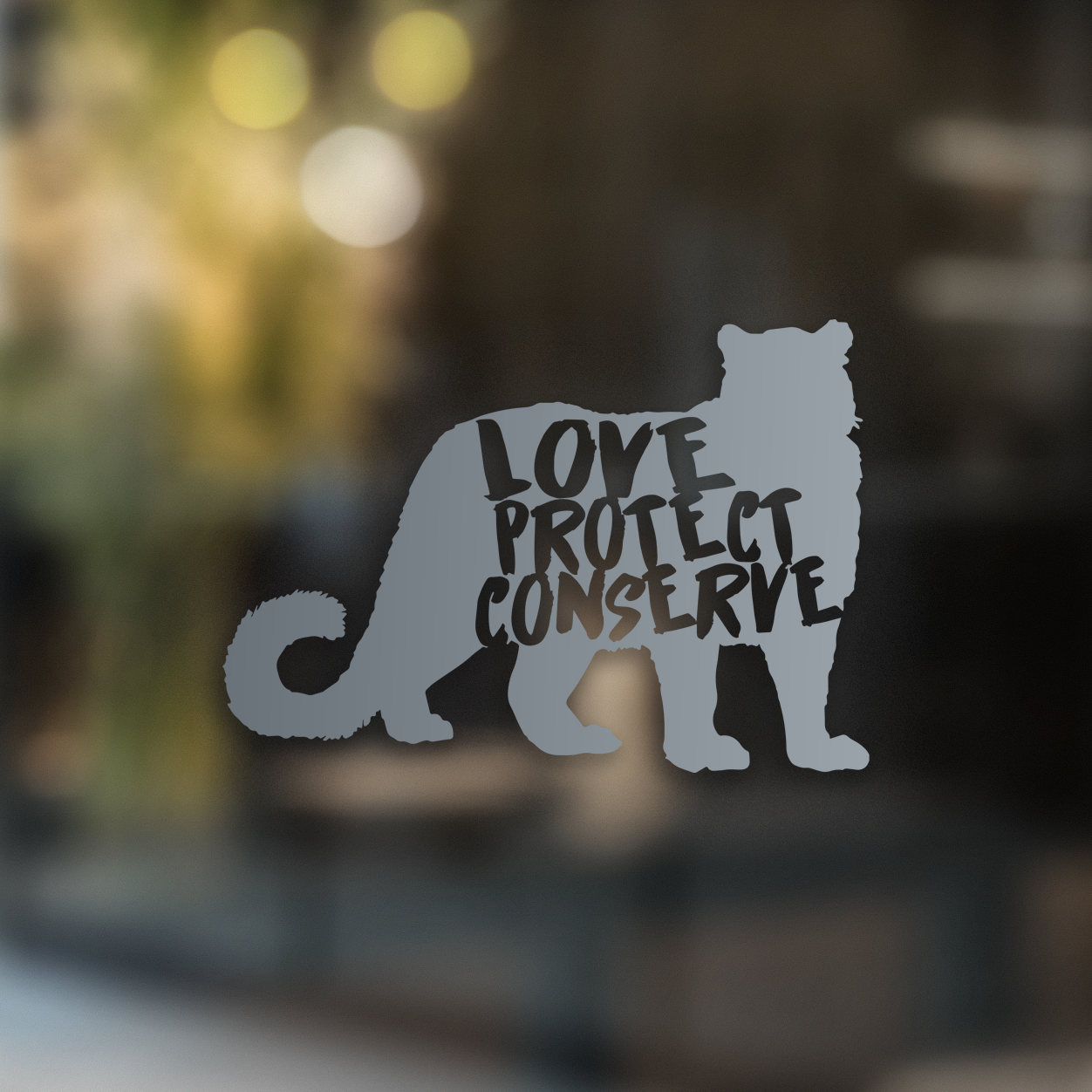 Love Protect Conserve Snow Leopard - Decal - Animals Anonymous Apparel