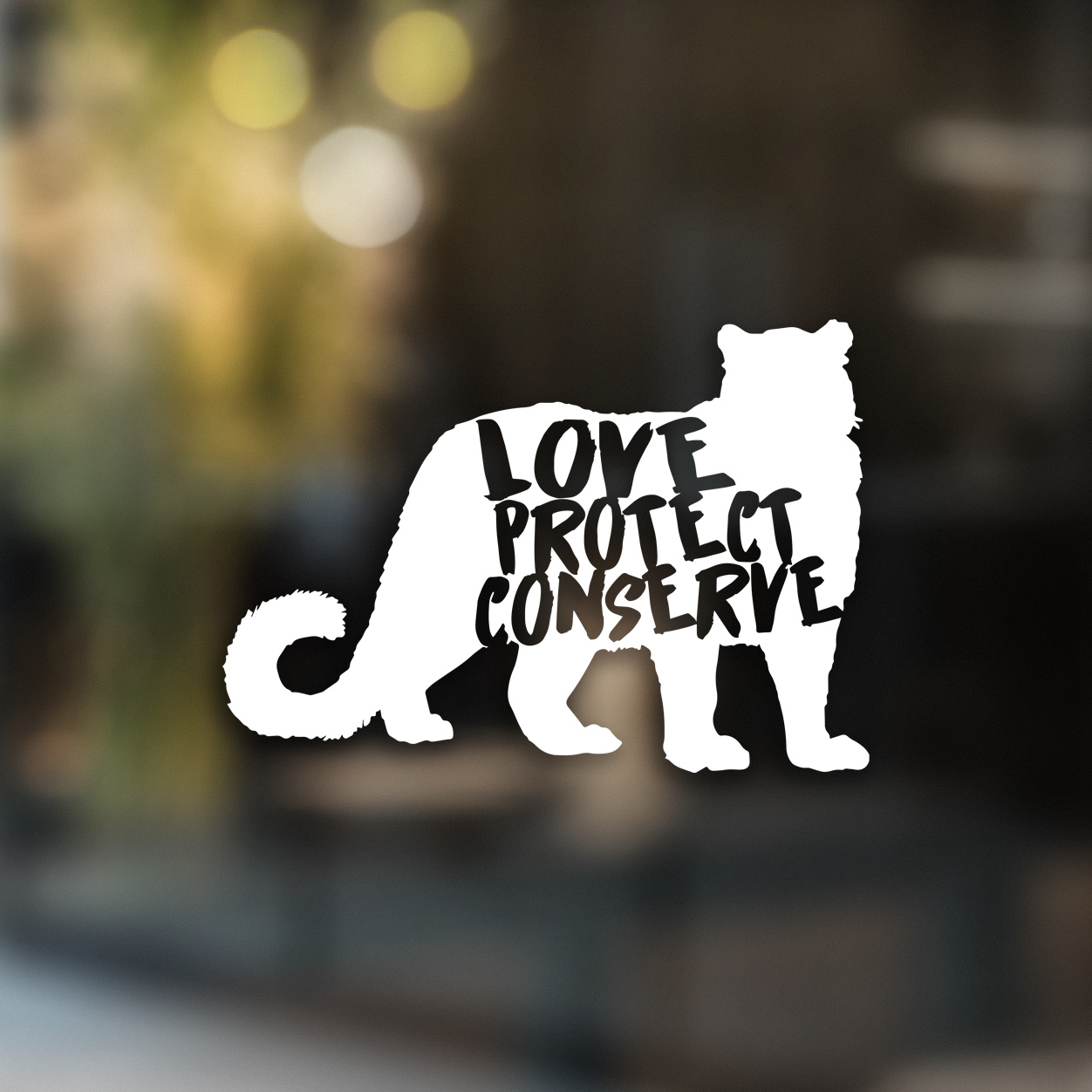 Love Protect Conserve Snow Leopard - Decal - Animals Anonymous Apparel