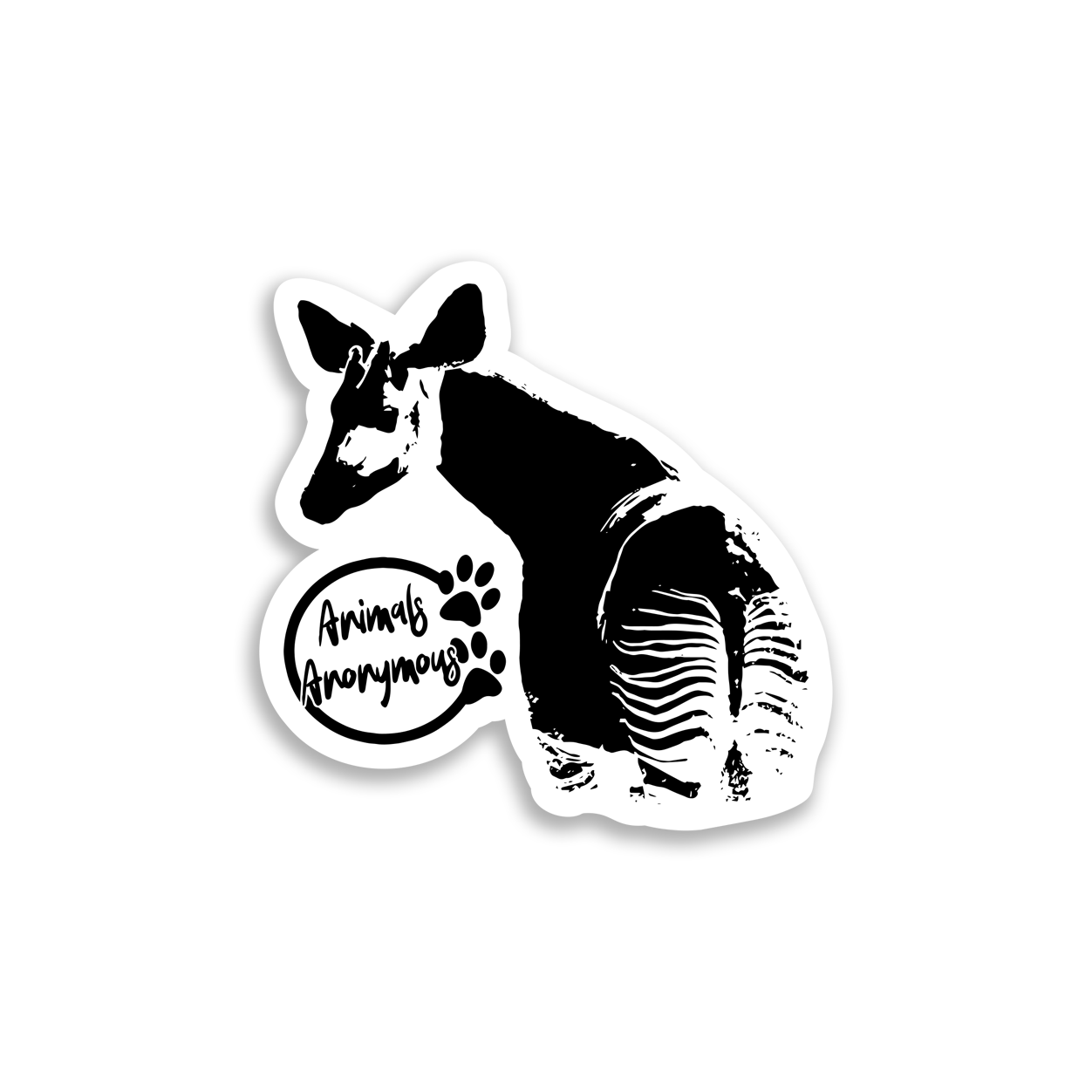 Okapi - Sticker - Animals Anonymous Apparel