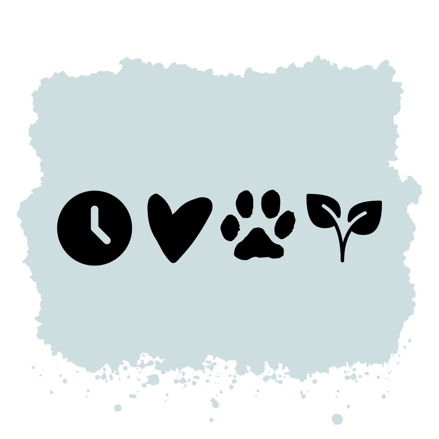 Clock, Heart, Paw, Leaf