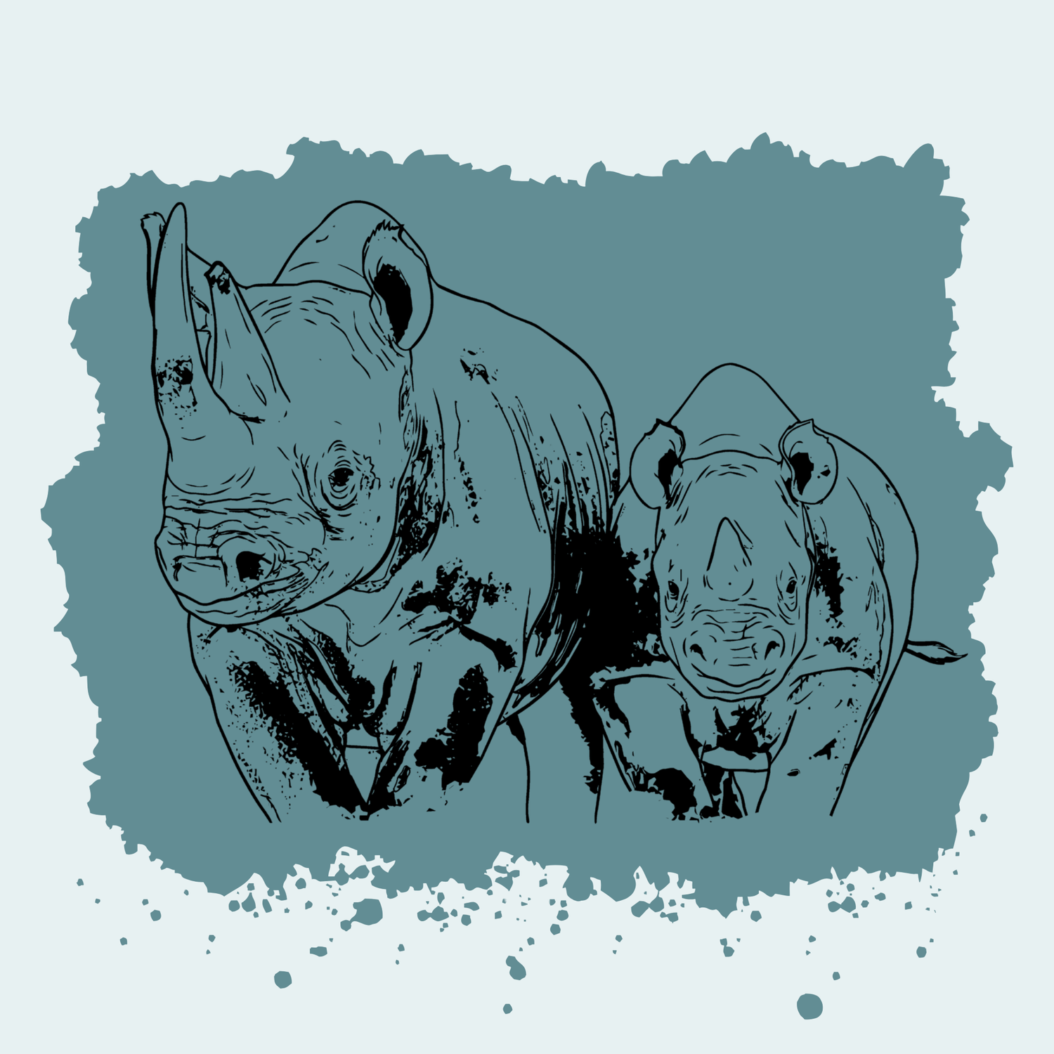 Rhino with Baby Fundraiser