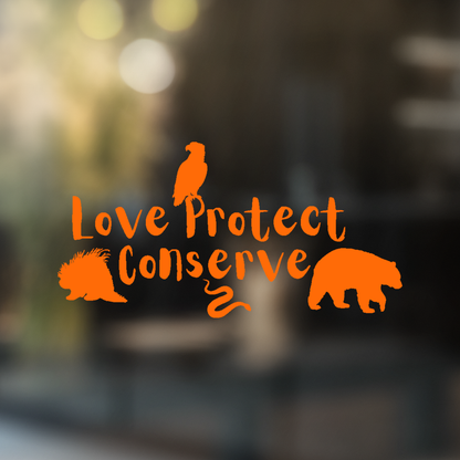 Morsa - Love Protect Conserve - Calcomanía de vinilo