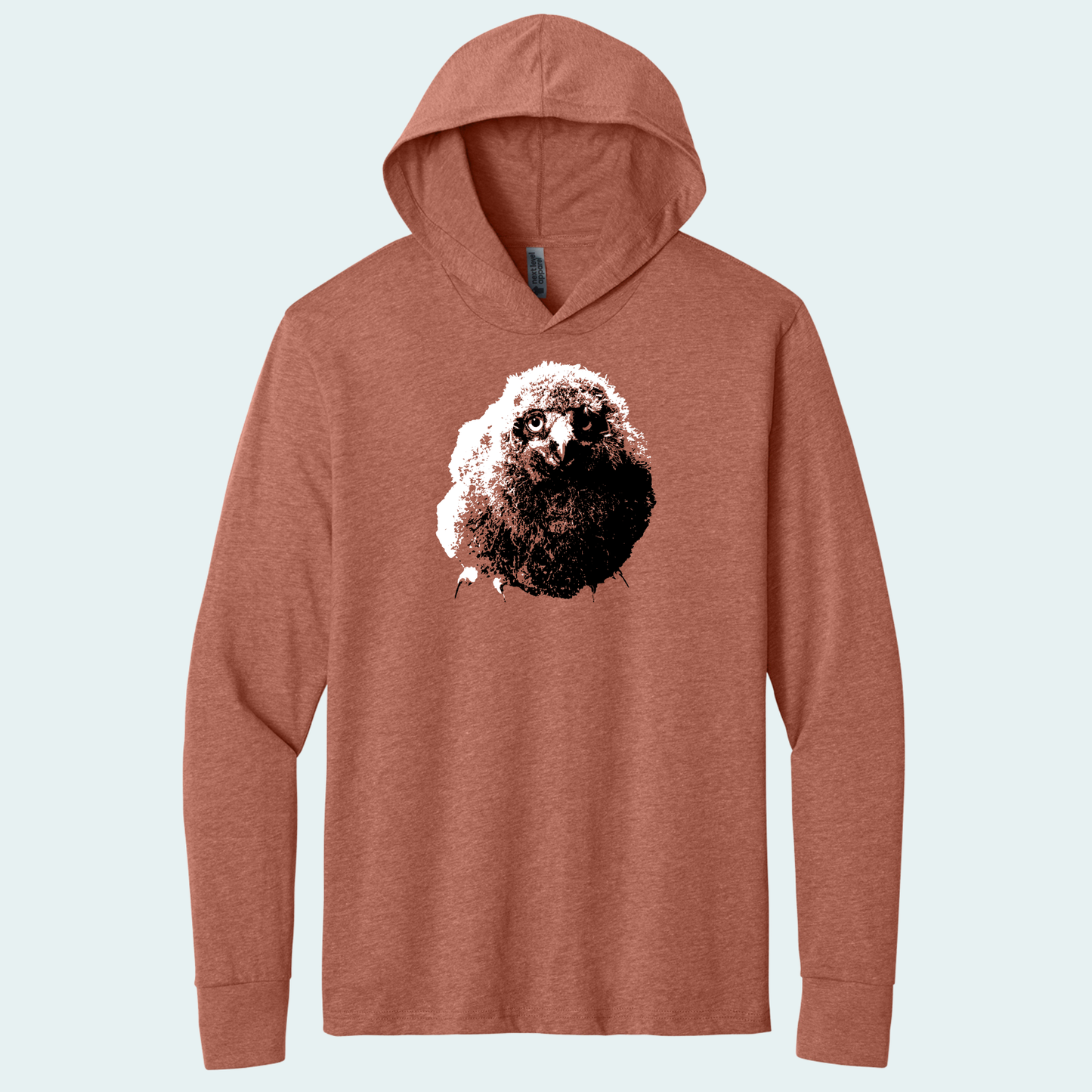 Snowy Owl Chick (Limited Edition for January) Hooded Long Sleeve Tee
