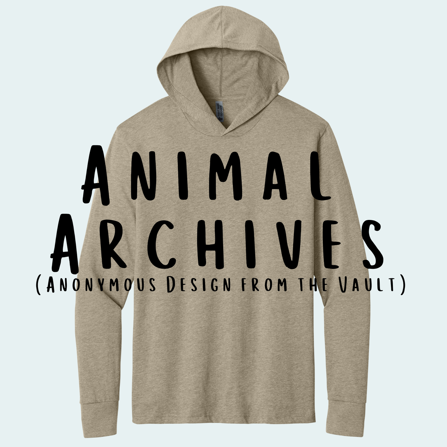 Animal Archives (Anonymous Design from the Vault) Hooded Long Sleeve Tee