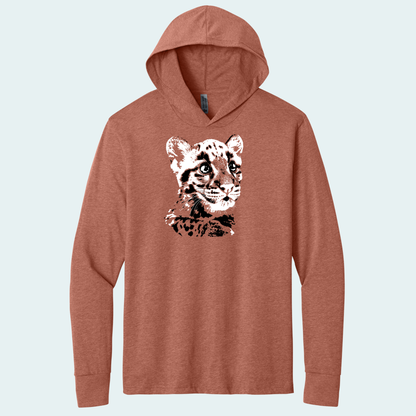 Clouded Leopard Cub (Limited Edition for January) Hooded Long Sleeve Tee